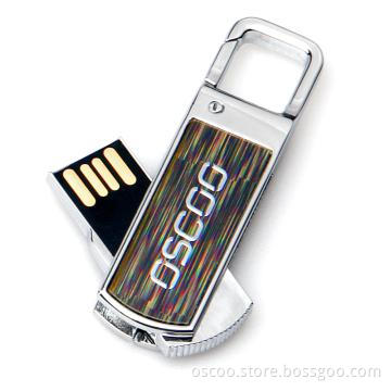 Metal silver usb memory stick twister